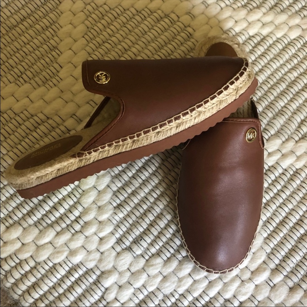 Michael kors leather “Emilia” espadrille slip ons
